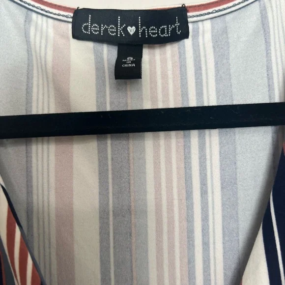 *Derek Heart Pink, Blue, & White Stripe Jumpsuit - Picture 4 of 10